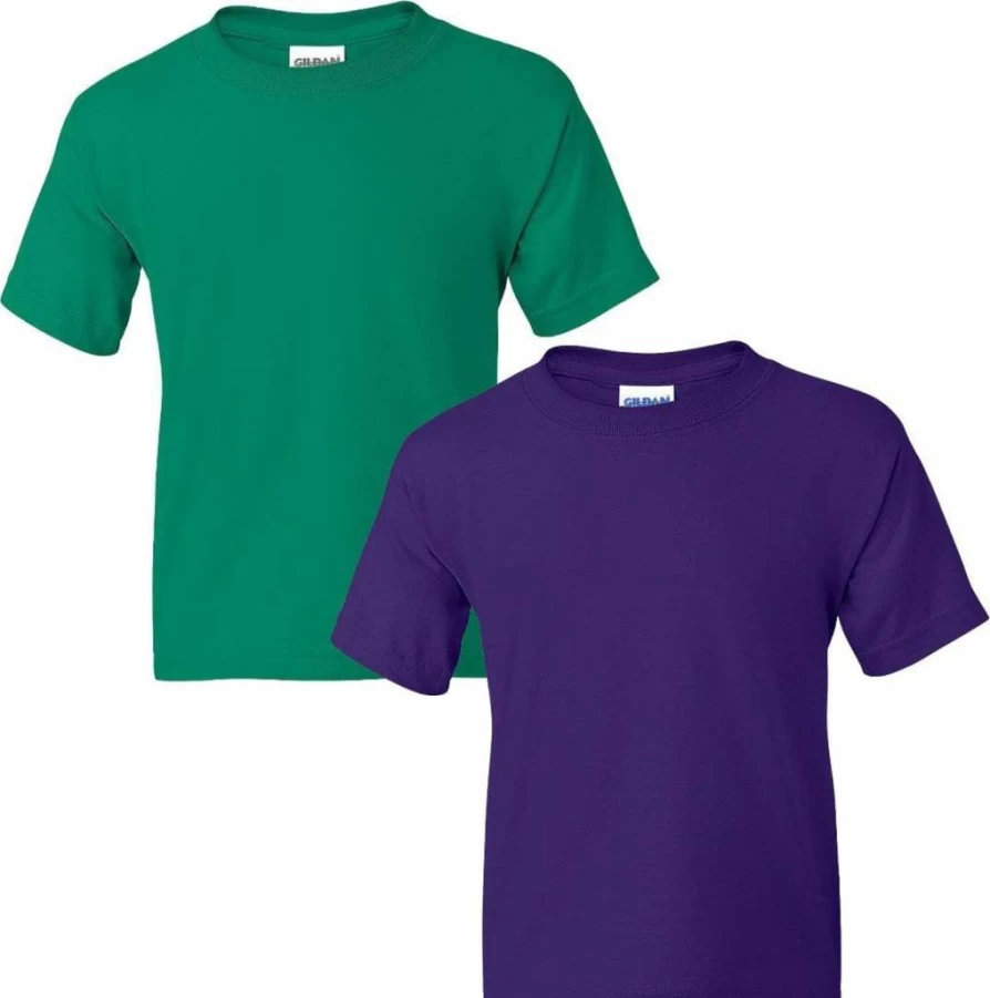 Gildan Youth G8000B Dryblend Cotton T-Shirt 2-Pack, Comfortable Kids Tee Set