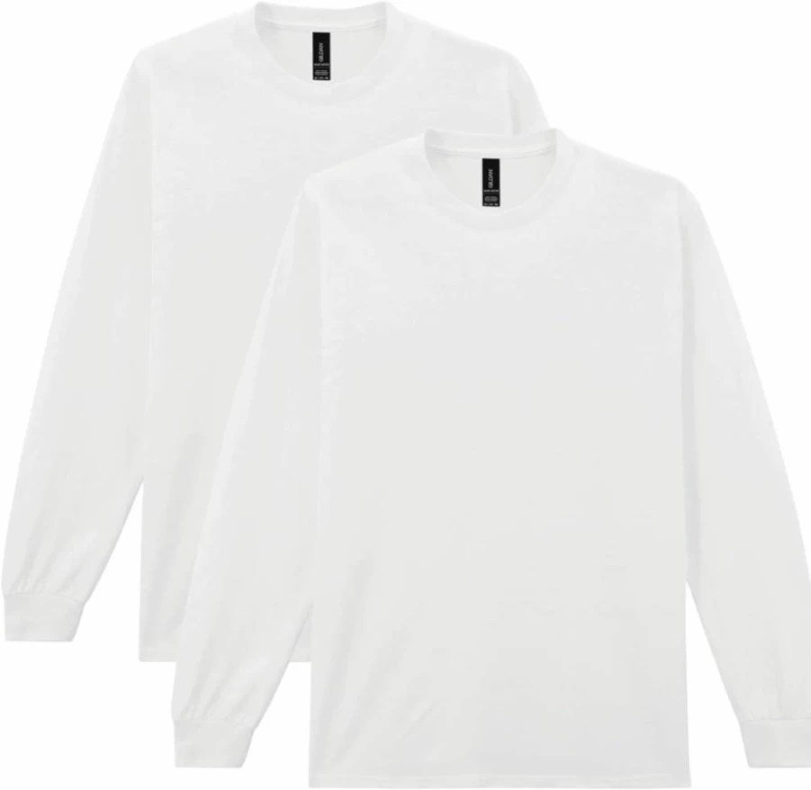 Gildan Youth G2400B Ultra Cotton Long Sleeve T-Shirt 2-Pack, Soft Comfortable Boys' Casual Tees, Durable Bulk Kids' Shirts
