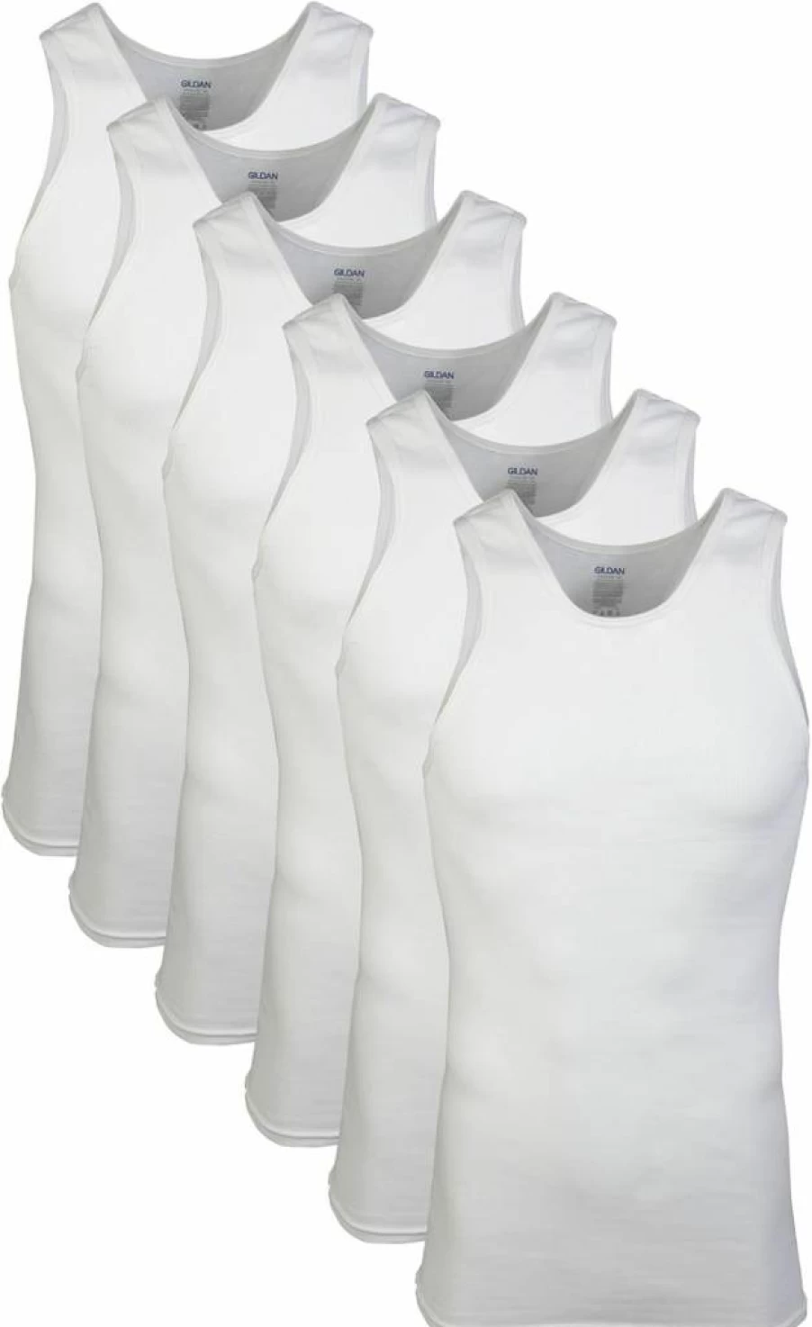 Gildan Men's Cotton A-Shirt Tank Tops Multipack, Style G1104, Comfortable Undershirts for Work & Casual Wear